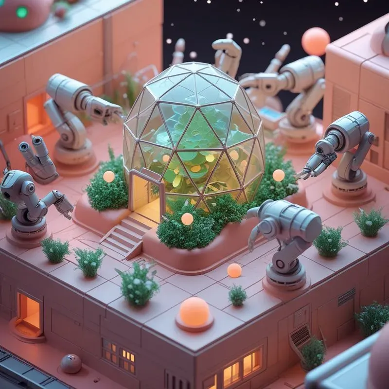 Isometric 3D Diorama Scenes