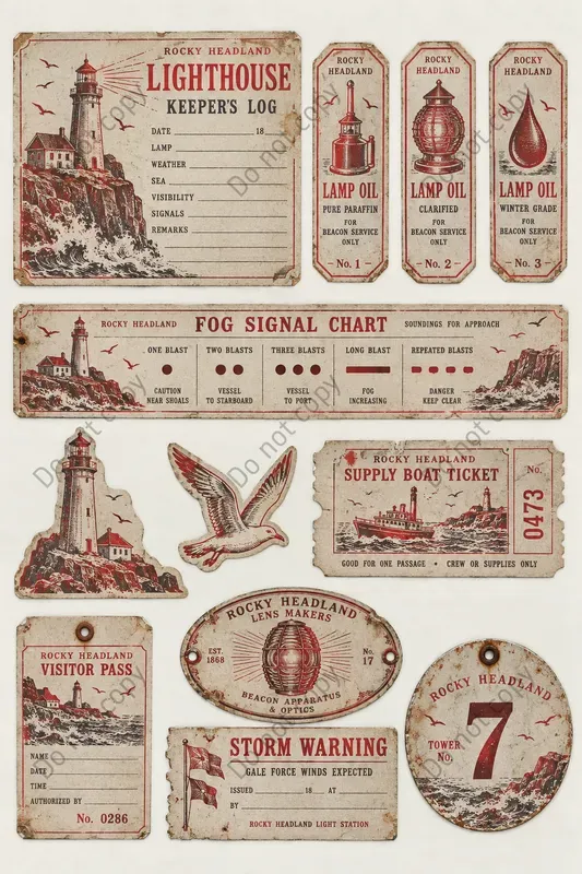 Lighthouse Lamp Room Ephemera