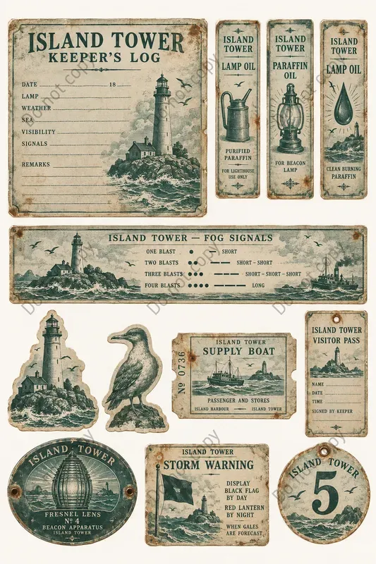 Lighthouse Lamp Room Ephemera