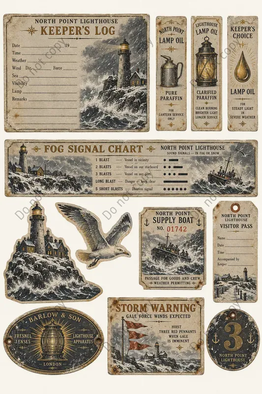 Lighthouse Lamp Room Ephemera