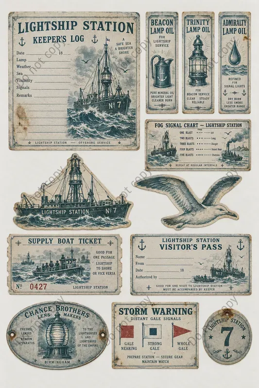 Lighthouse Lamp Room Ephemera