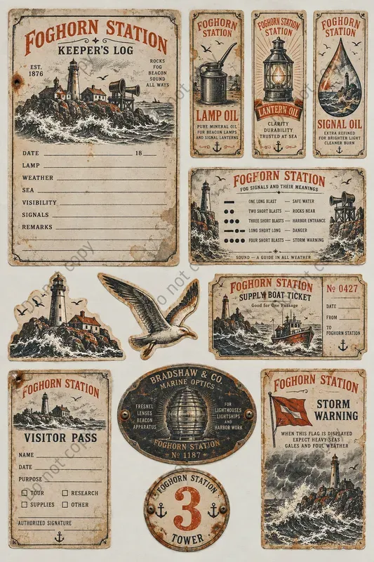 Lighthouse Lamp Room Ephemera