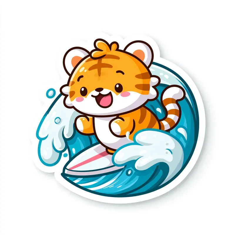 Cute Cartoon Animal Stickers Clipart