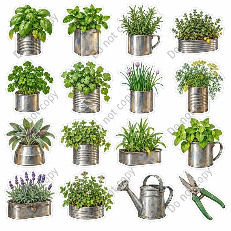 Cute Houseplant Art Sticker Sheets