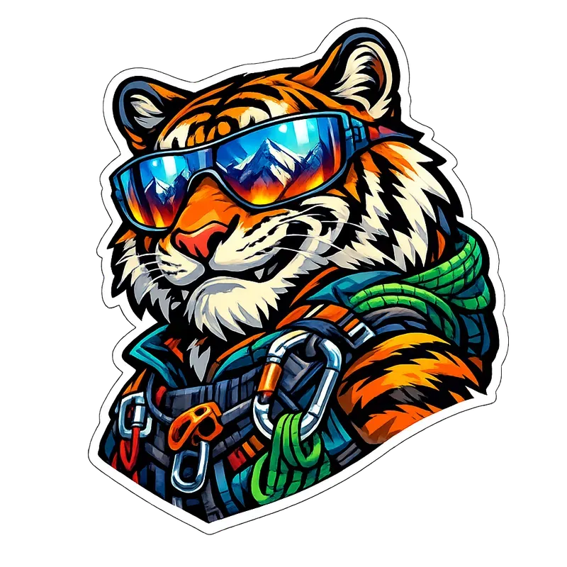 Premium Adventure Mascot Sticker Art