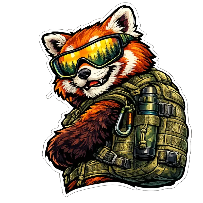 Premium Adventure Mascot Sticker Art