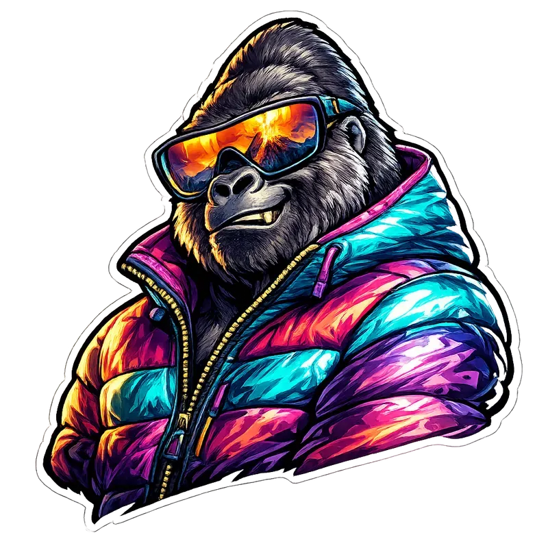 Premium Adventure Mascot Sticker Art