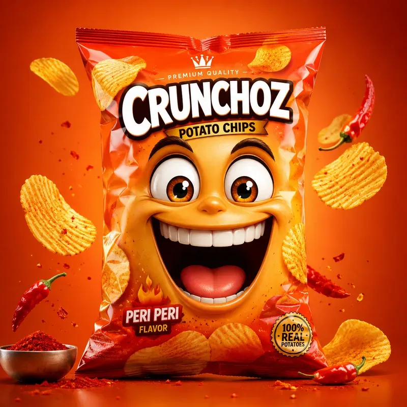 Expressive Mascot Snack Packaging