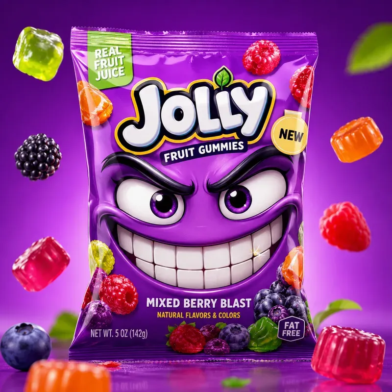 Expressive Mascot Snack Packaging
