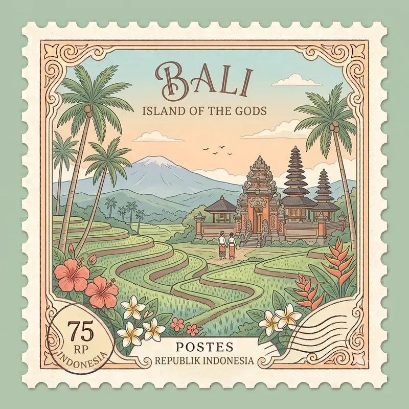 Pastel Travel Postage Stamps