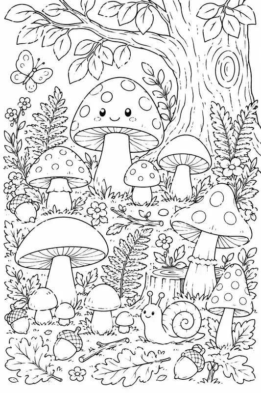 Vintage Botanical Coloring Pages For Kids