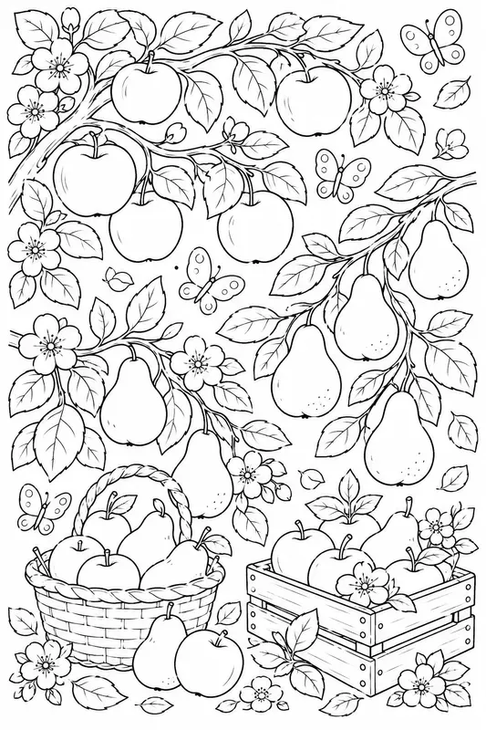 Vintage Botanical Coloring Pages For Kids