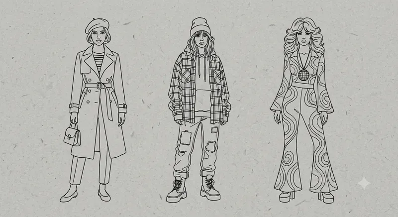 Minimalist Trio Fashion Line Art
