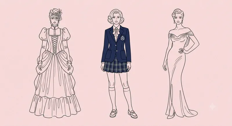 Minimalist Trio Fashion Line Art