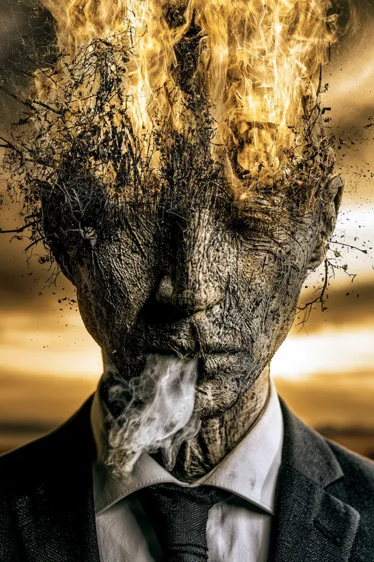 Surreal Dissolving Portrait Art
