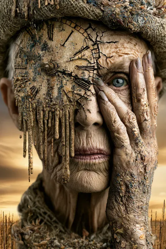 Surreal Dissolving Portrait Art