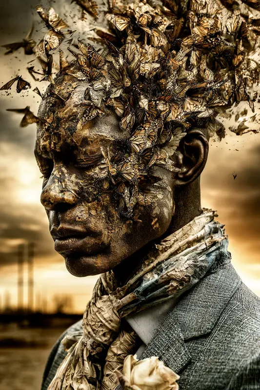 Surreal Dissolving Portrait Art