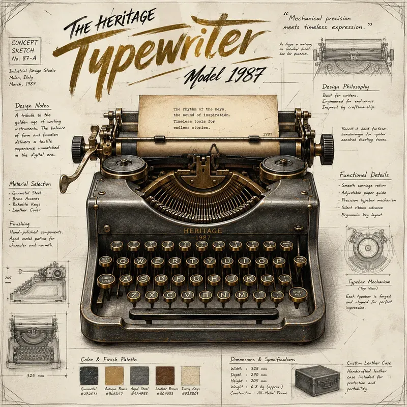 Retro Sketch Product Poster Generator