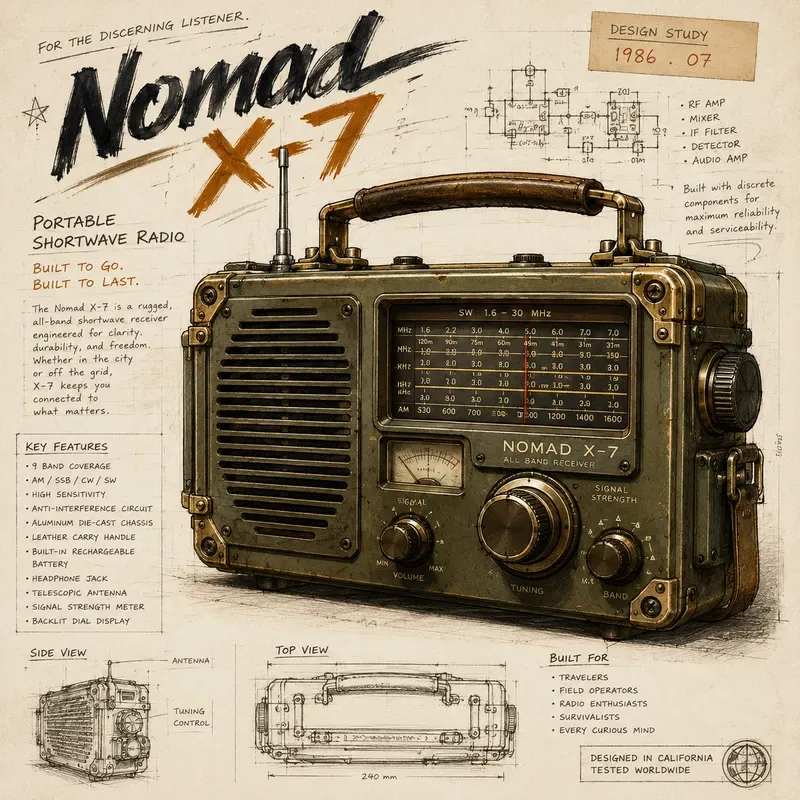 Retro Sketch Product Poster Generator
