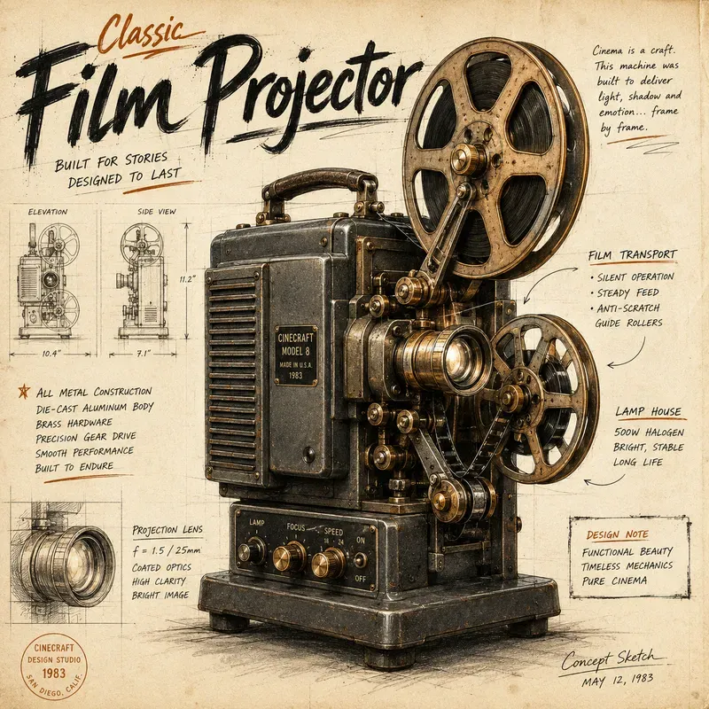 Retro Sketch Product Poster Generator