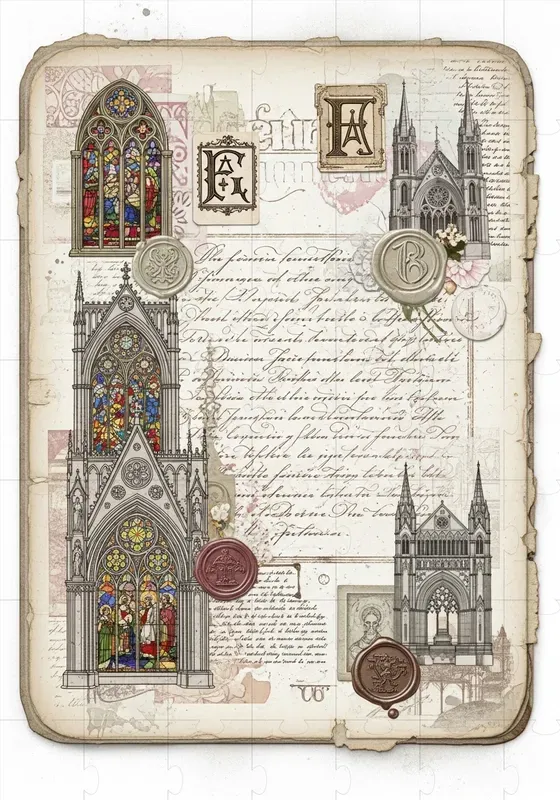 Shabby Chic Vintage Journal Pages
