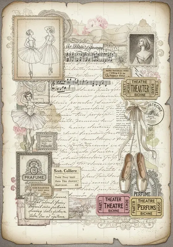 Shabby Chic Vintage Journal Pages