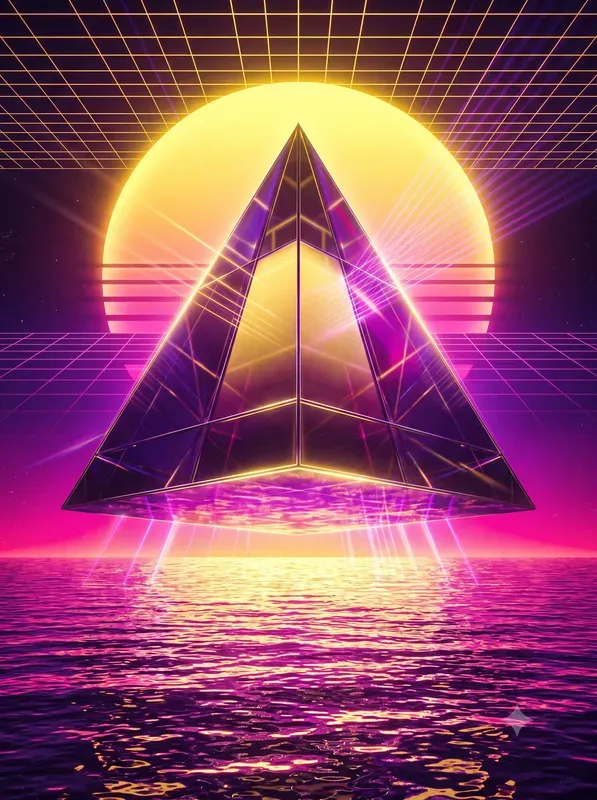Retro 80s 90s Synthwave Poster Art