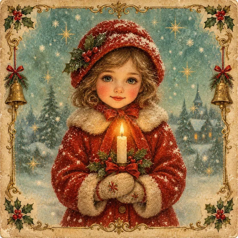 Nostalgic Christmas Greeting Card Art