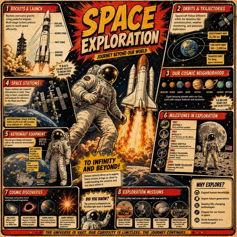 Retro Comic Infographic Masters