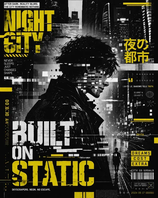 Glitch Collage Posters