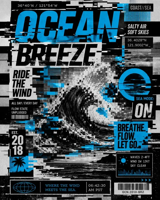 Glitch Collage Posters