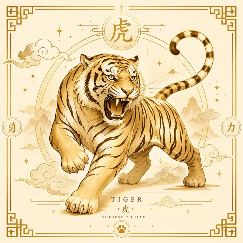 Luxury Golden Zodiac Animal Illustrations