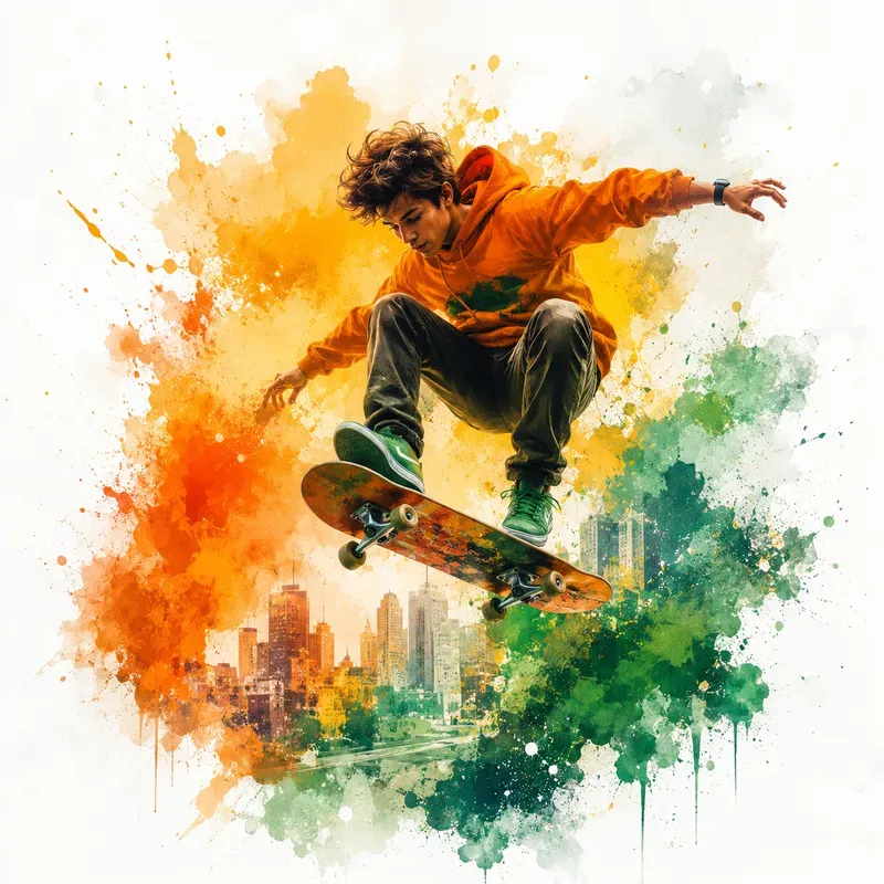 Vibrant Watercolor Splash Art