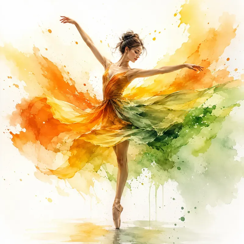 Vibrant Watercolor Splash Art
