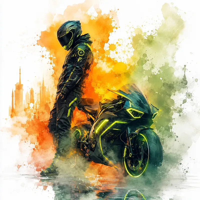 Vibrant Watercolor Splash Art