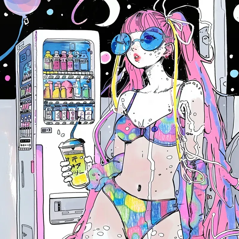 Y2k Urban Aesthetic Teenage Comic Art