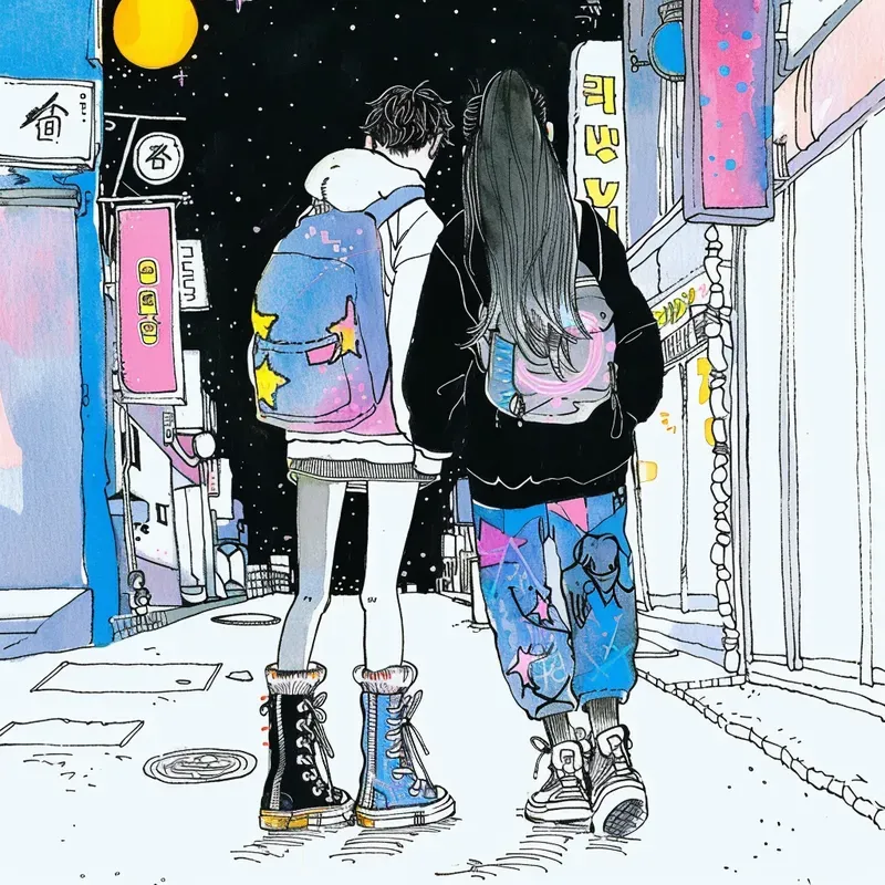 Y2k Urban Aesthetic Teenage Comic Art