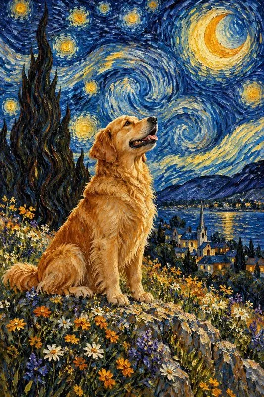 Van Gogh Style Pet Portraits