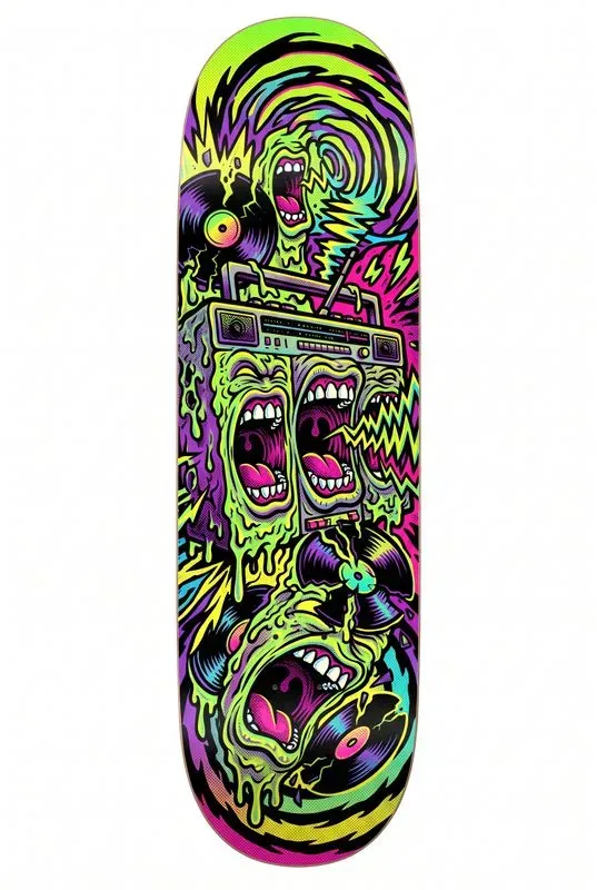 Acid Pop Surreal Skateboard Deck Art