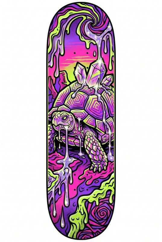 Acid Pop Surreal Skateboard Deck Art
