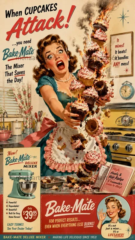 Chic Chaos Retro Domestic Satires
