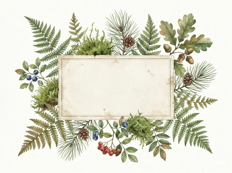 Vintage Herbarium Watercolor Clipart