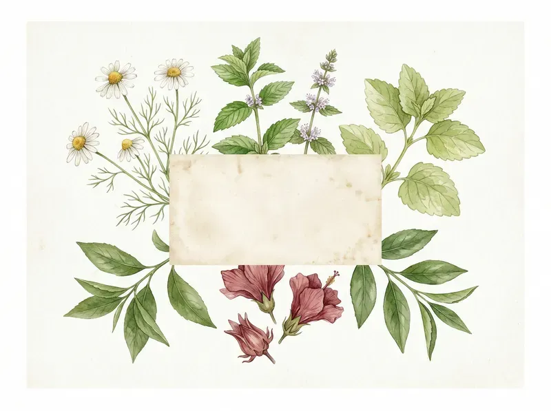 Vintage Herbarium Watercolor Clipart