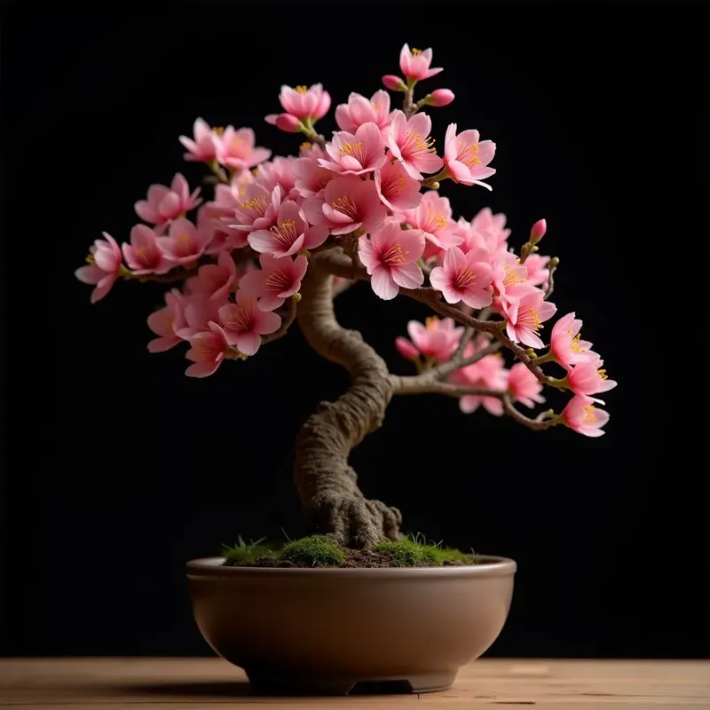 Serene Bonsai Tree Macro Photography