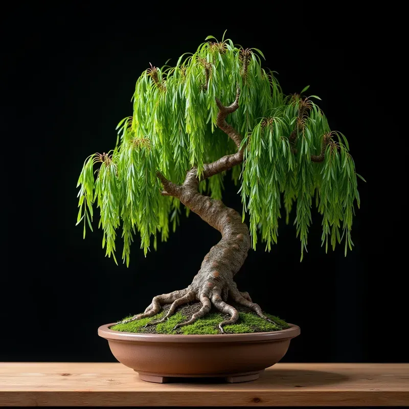 Serene Bonsai Tree Macro Photography