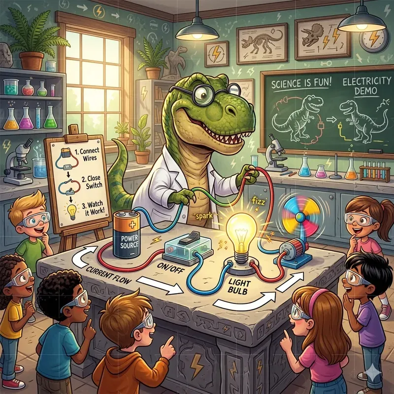 Dinosaur Science Lab Education Cartoons
