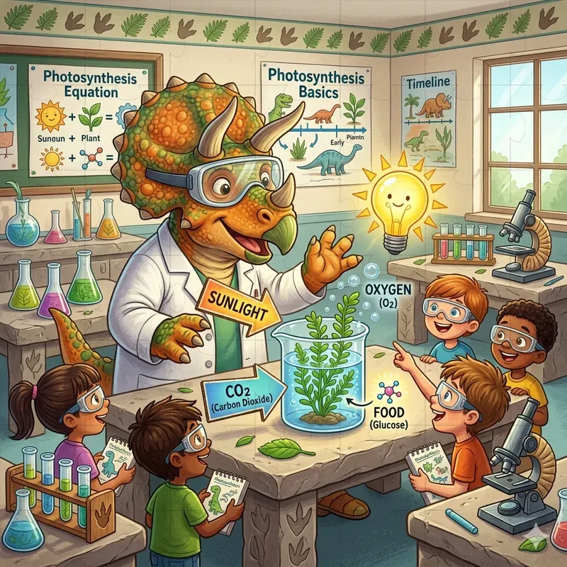 Dinosaur Science Lab Education Cartoons