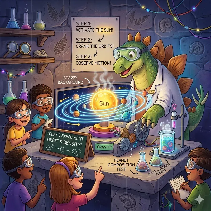 Dinosaur Science Lab Education Cartoons