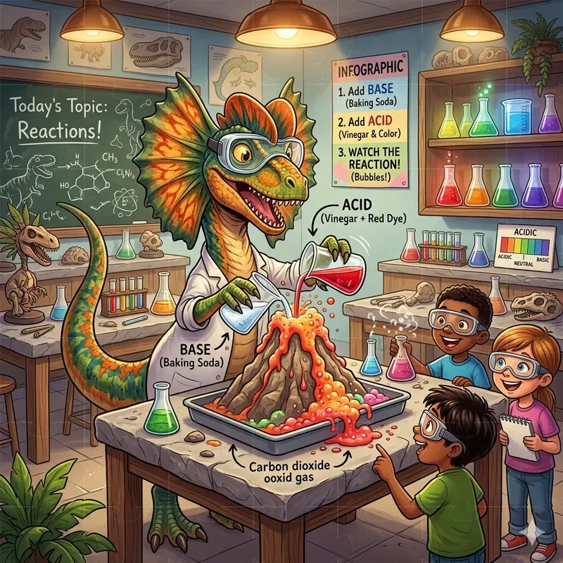 Dinosaur Science Lab Education Cartoons