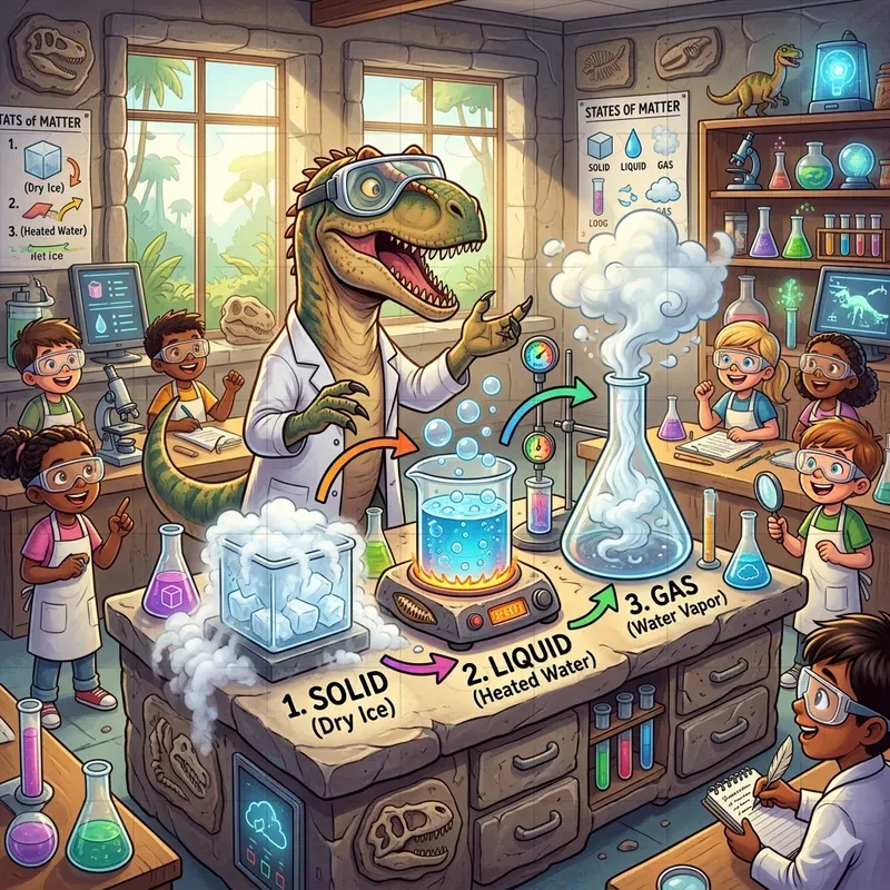 Dinosaur Science Lab Education Cartoons